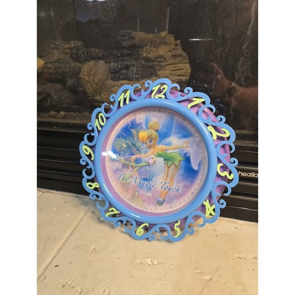 Disney Tinkerbell Wall Clock Hologram The Magic Touch & Pretty Little Pixie - Picture 1 of 11